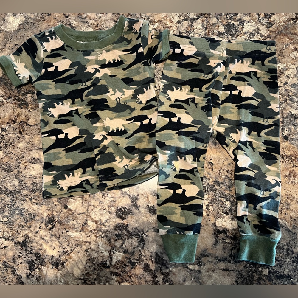 Old Navy Boys Camouflage Dino Pajama Set
